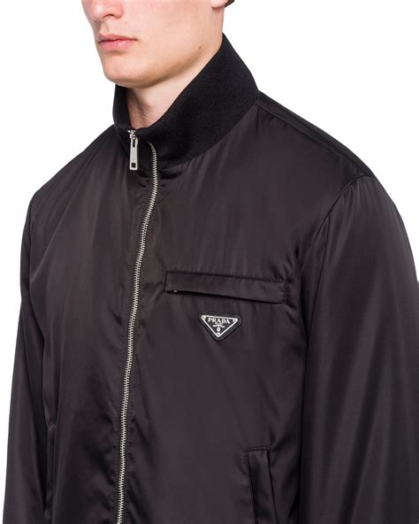 prada grey jacket mens|Prada nylon jacket men's.